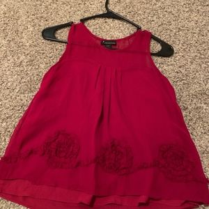 Red Tank Top with Detailing
